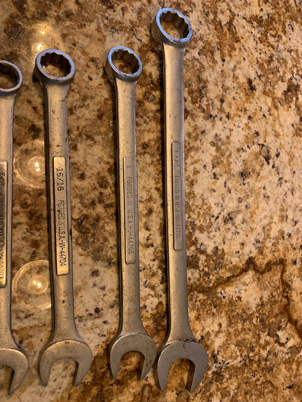 Lot of 7 Craftsman 1” 1-1/16″ 15/16″ 1.25″ 7/8″ 5/8″ 3/4″ 11/16″ Wrenches -V-