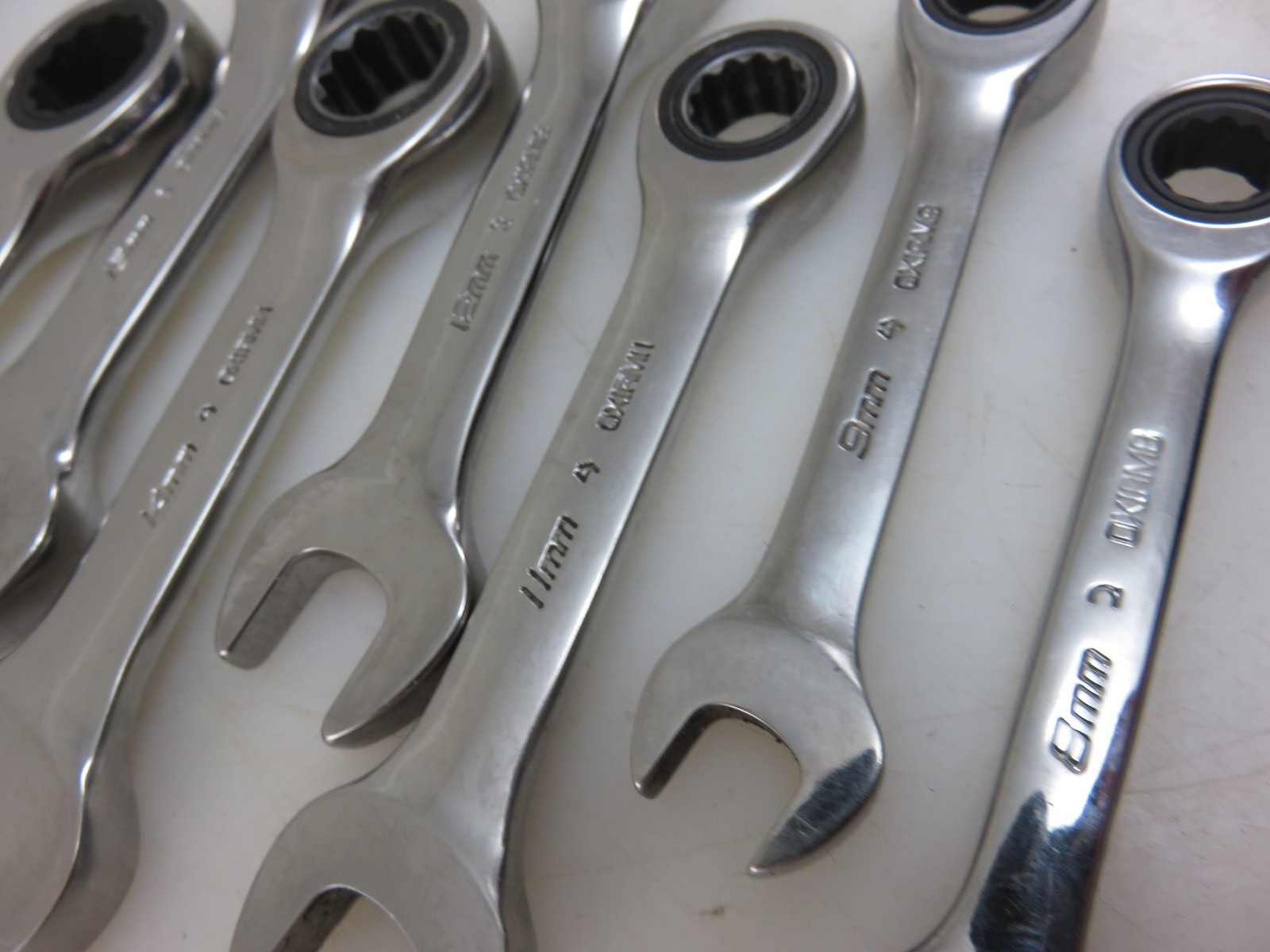 Snap-On METRIC OXIRM Stubby Ratcheting Combination Wrench 7pc Set