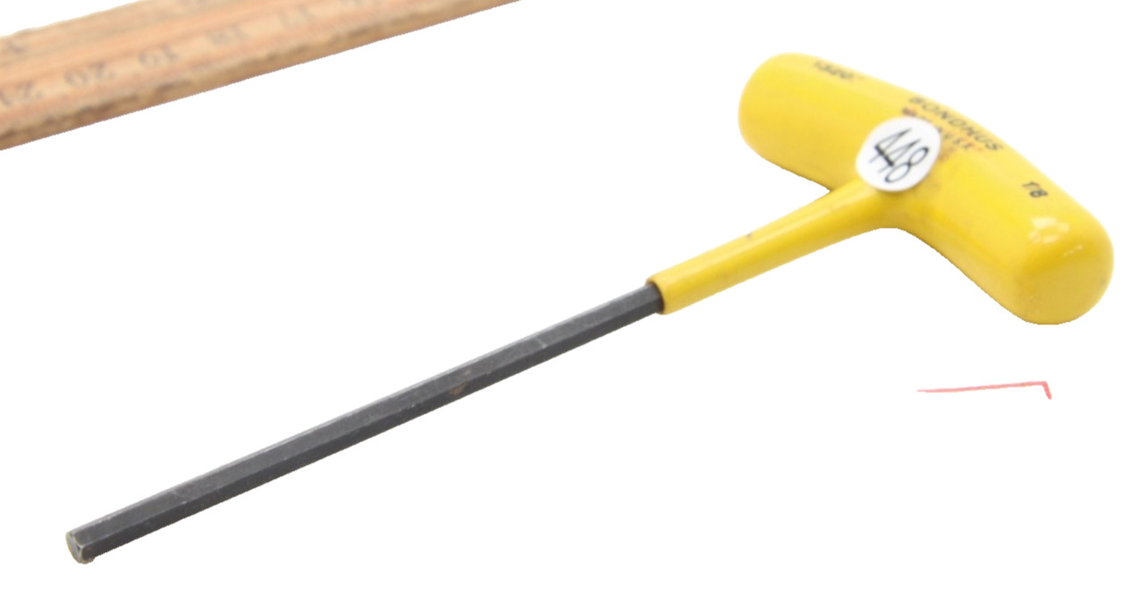 Bondhus 13207 1/8″ SAE Hex T-Handle 4.75″ Length Yellow Soft Grip USA