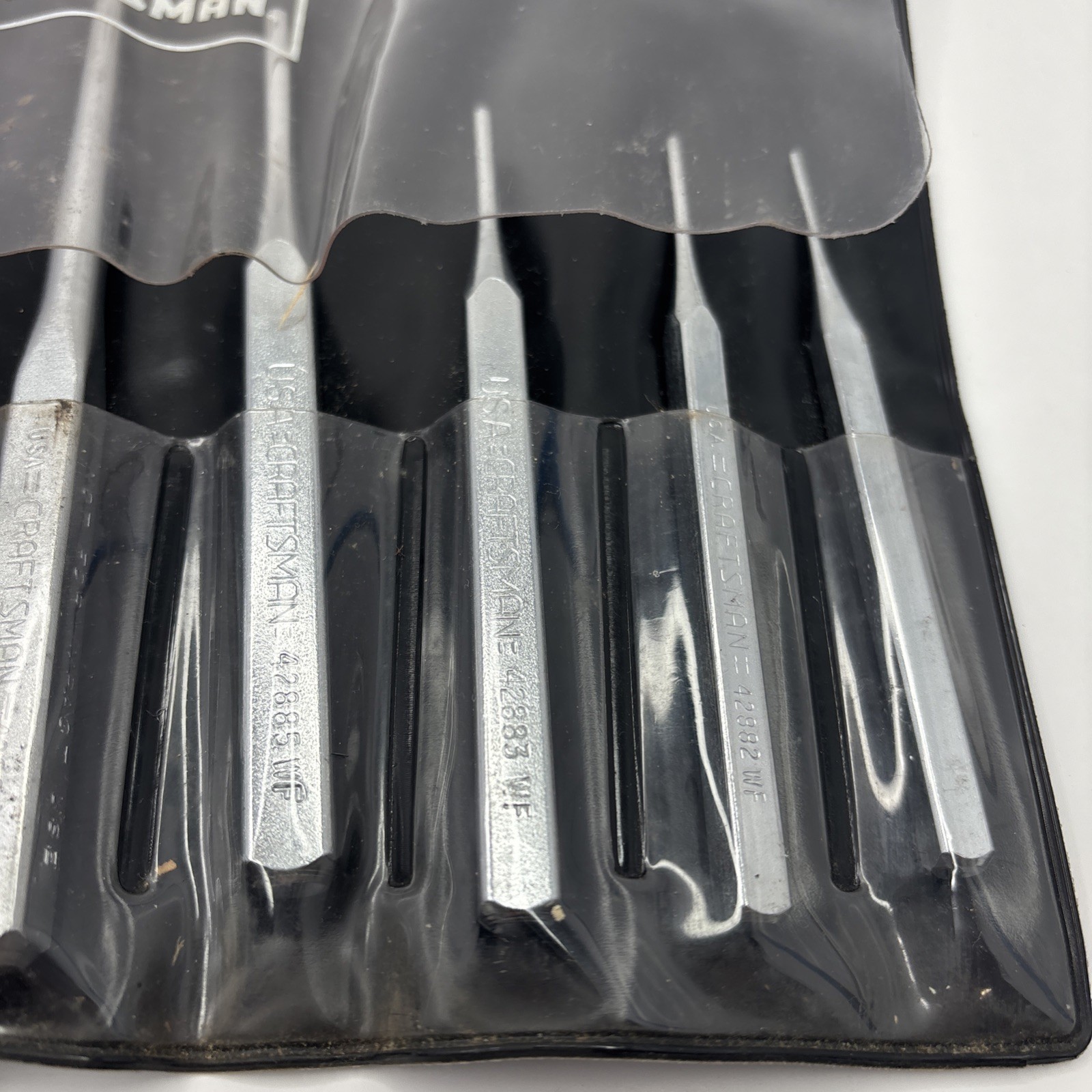 Craftsman 43032 Punch & Chisel Set 10 pc Set WF W/Org Pouch Complete + 42976 USA