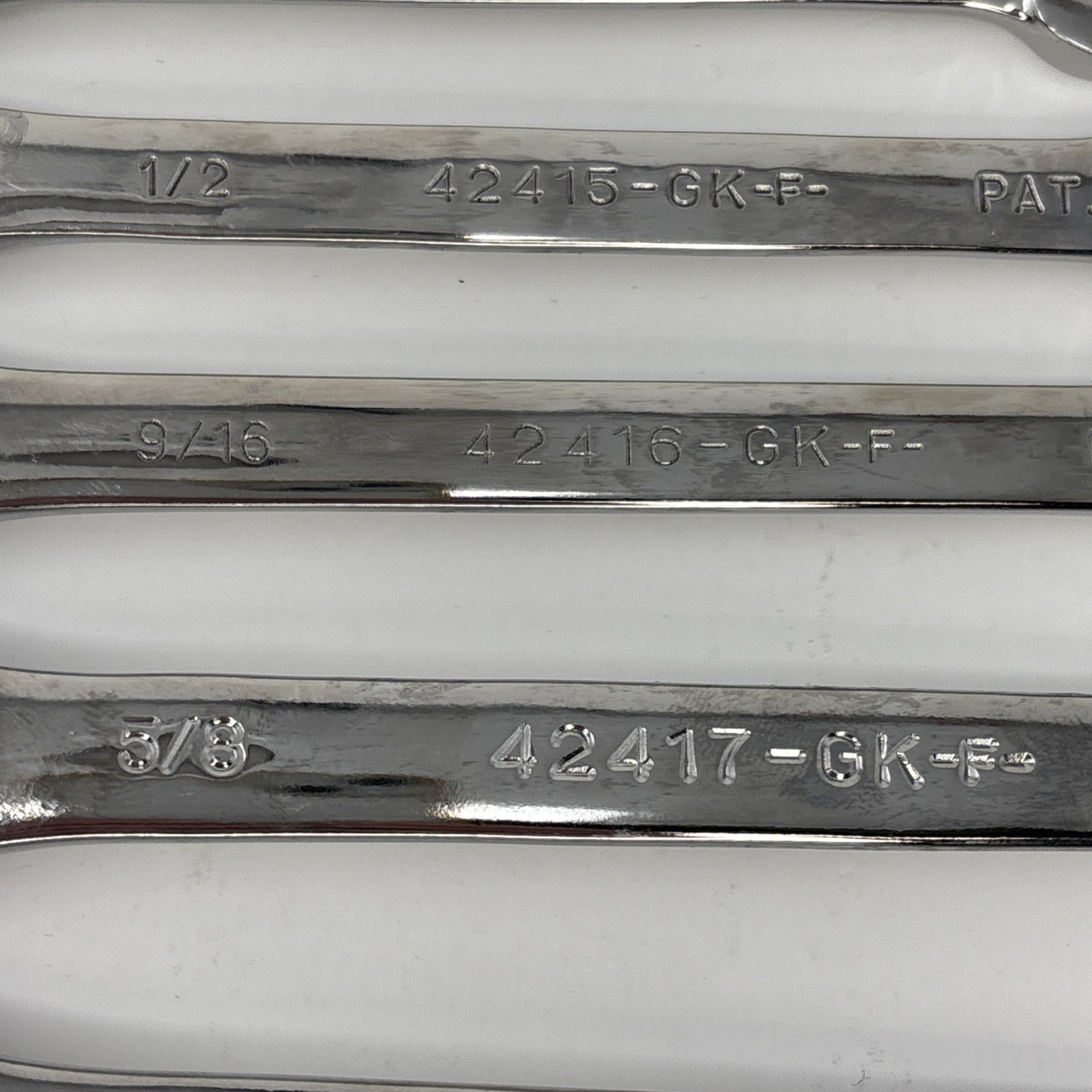 Craftsman SAE Ratcheting Wrench Set 12 Point Reversible 8pc GK F 42404 USA