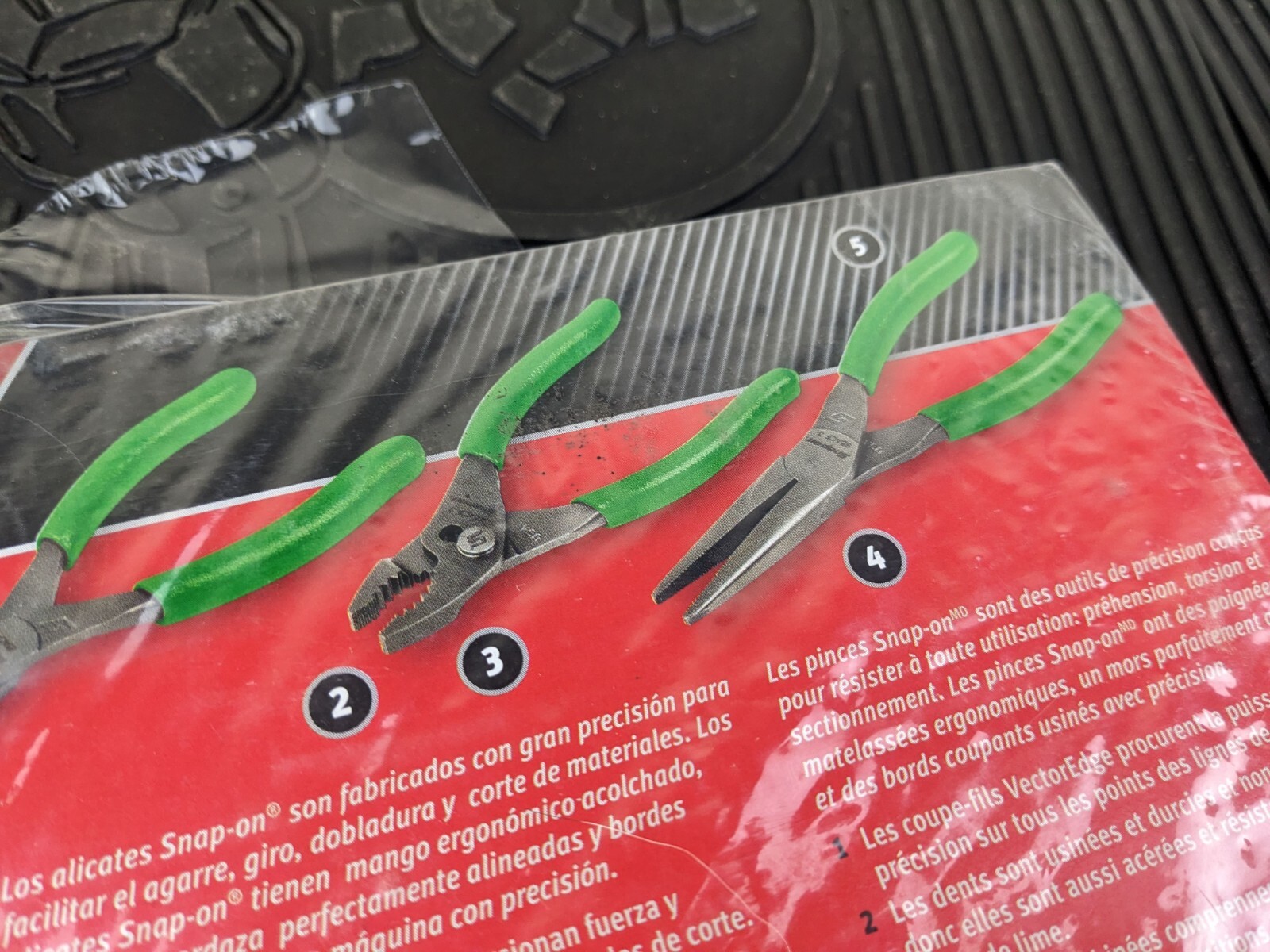 #ba856 Snap On Tray for GREEN PL305ACFG 3 Pc Plier Set 85acf, 95acf, 44acf
