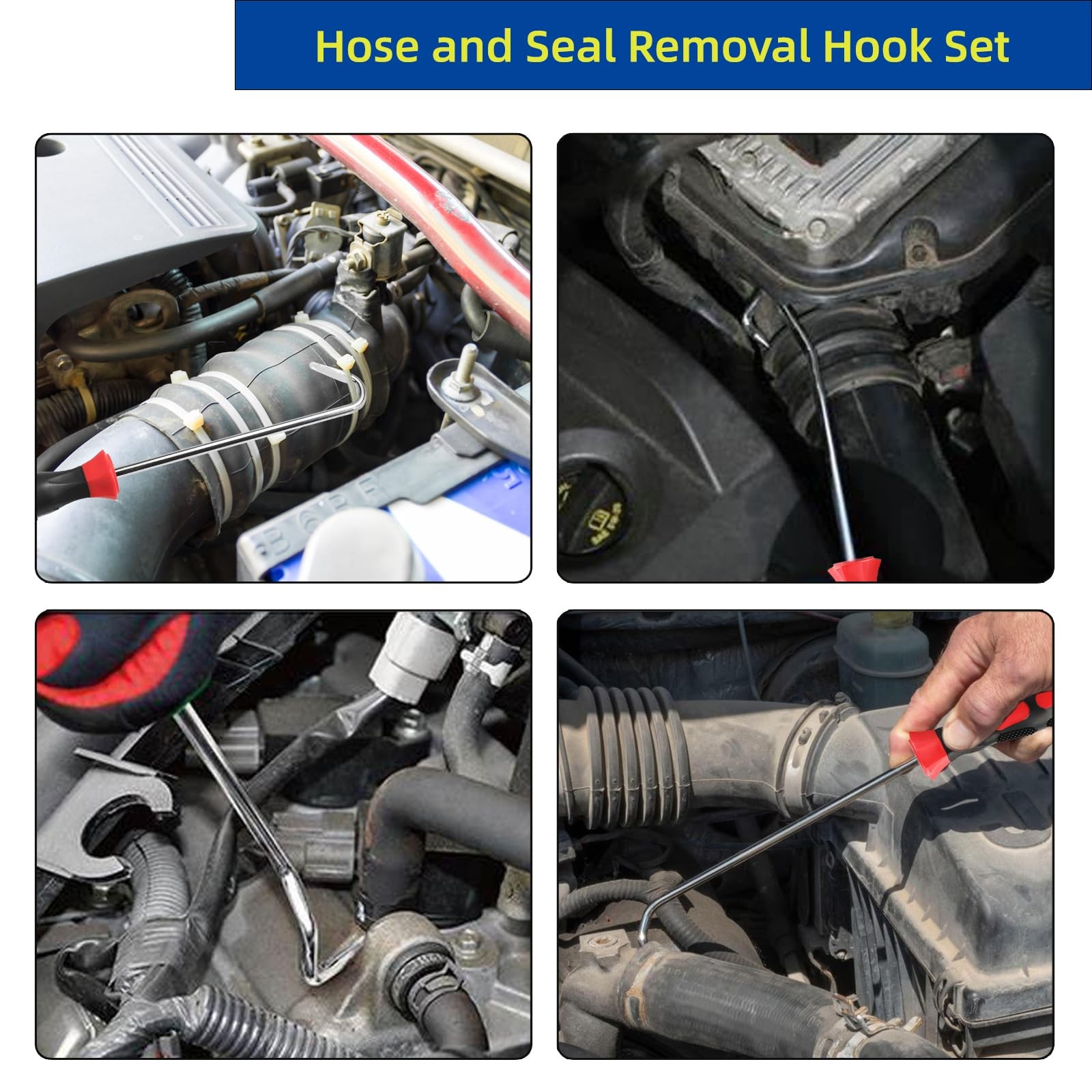 JOYFUL&HOPEFUL Hose Removal Tools,10″ Radiator Hose Pick,8″ Auto Hose Removal…