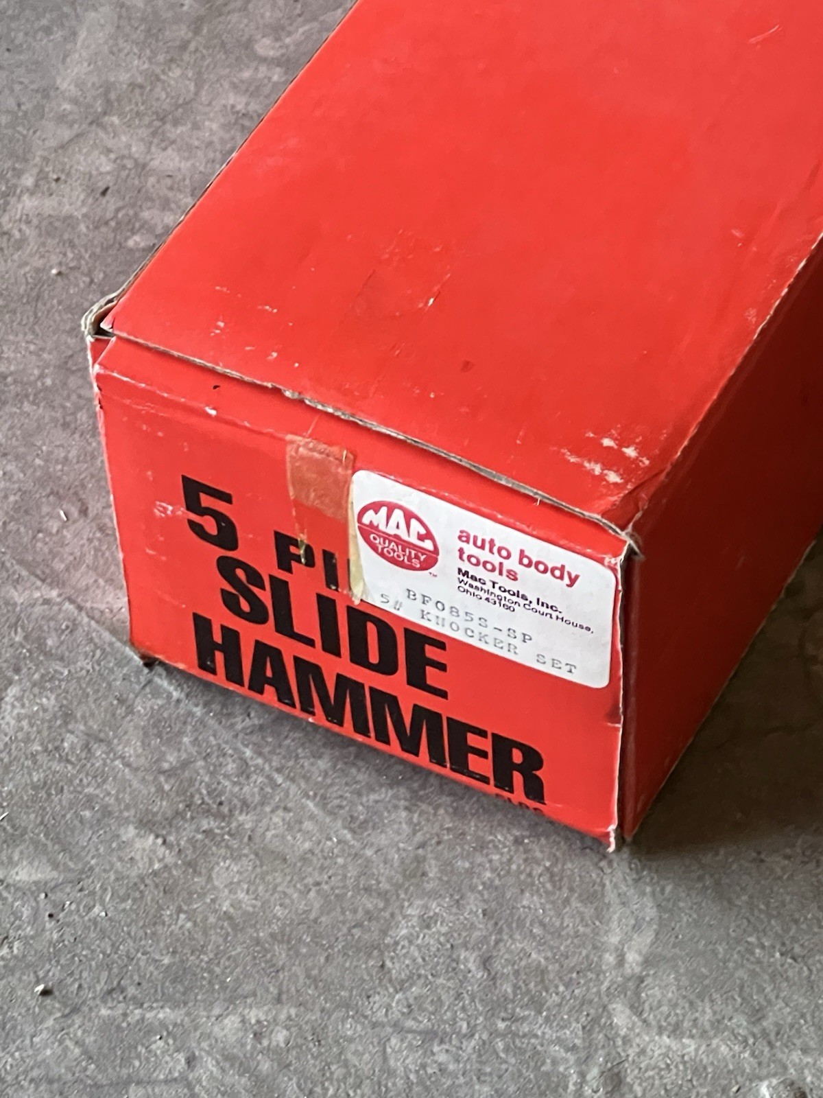 Vintage Mac Tools 5 Pc Slide Hammer Puller Set BF085S-SP in Box