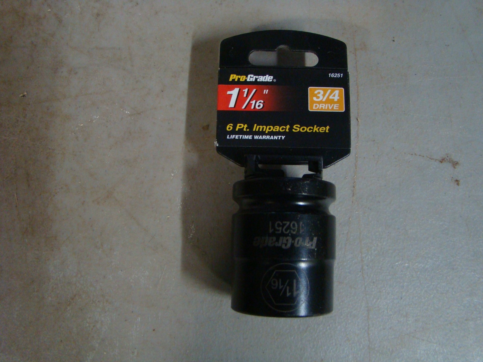 Impact Socket 1 1/16″, 1/2″ Drive, 6 Point