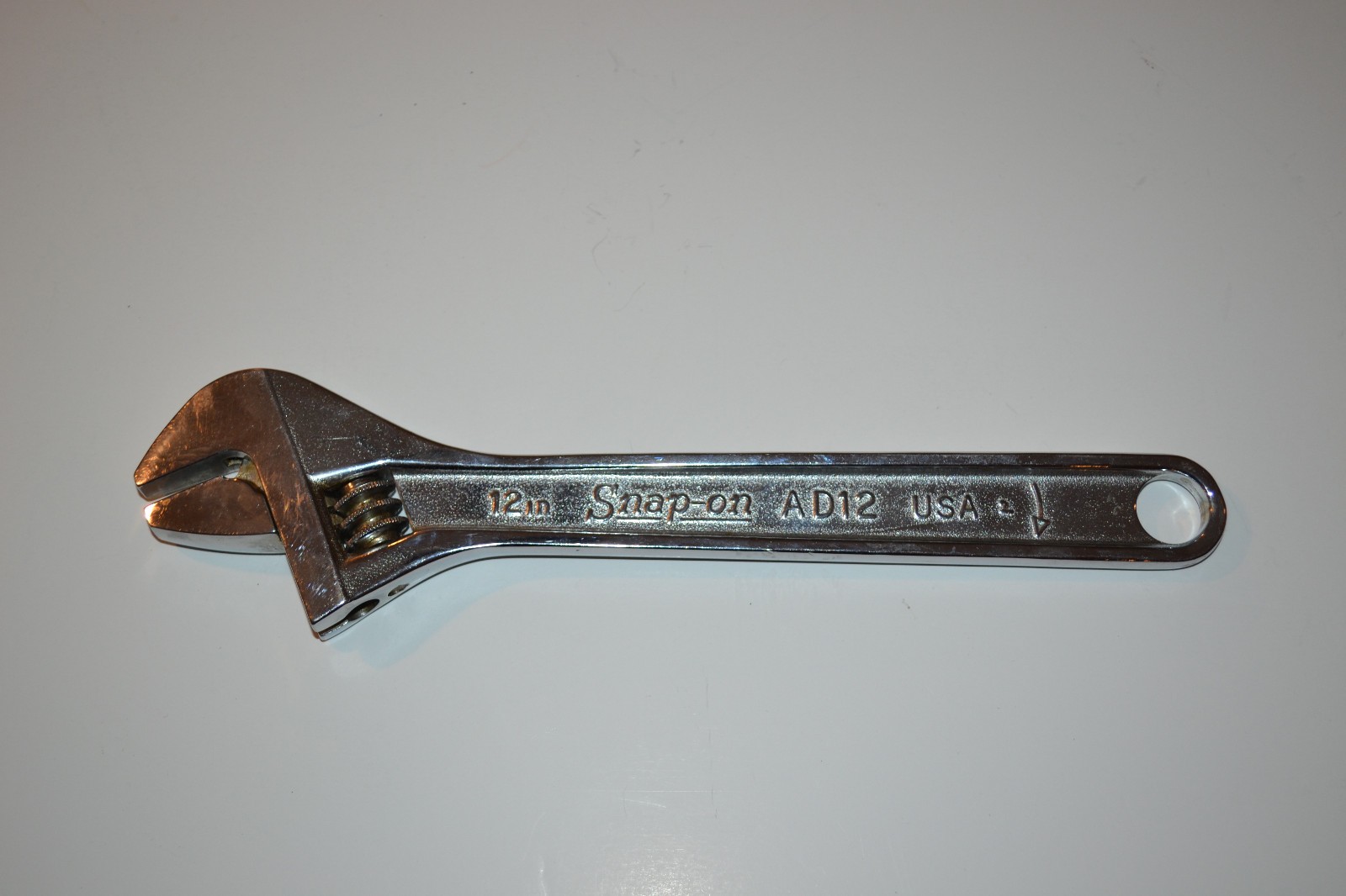 Snap-on Tools USA AD12 12’ Long Chrome Full Polished Adjustable Wrench