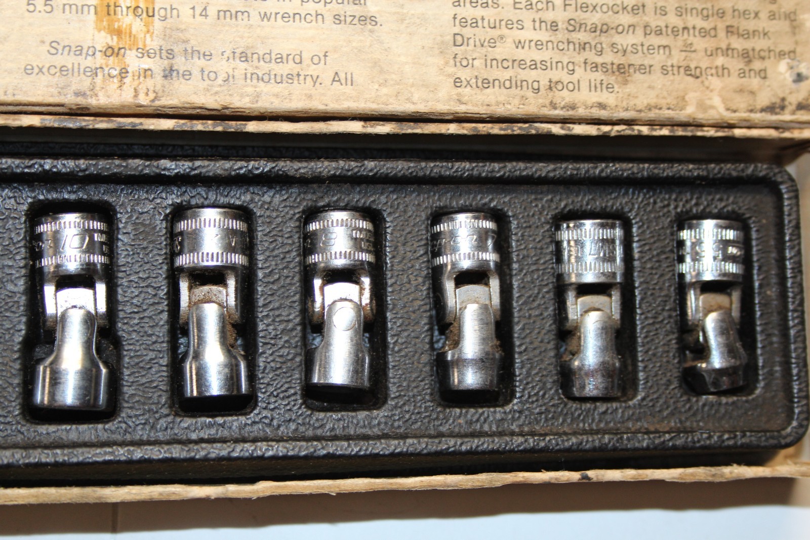 Snap-on 1/4 Dr 6-Pt Metric FLEXOCET Universal Socket Set 10Pc 5.5-14mm 110TMUSM