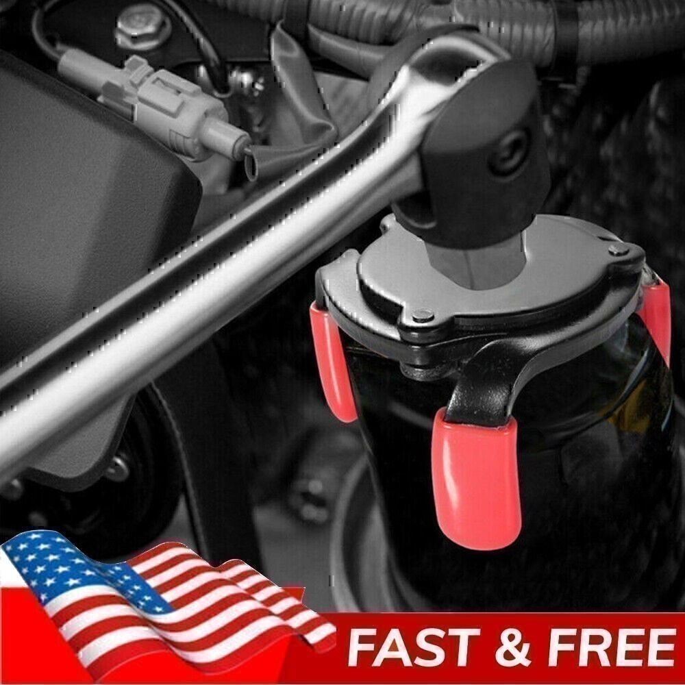 Car 3 Jaw Oil Filter Wrench Adjustable Spanner Remover Tool Universal US