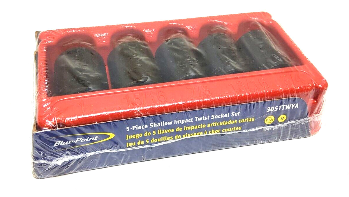 NEW Blue-point™ 305ttwya 3/4-1” Shallow Twist Impact Socket Set Sealed