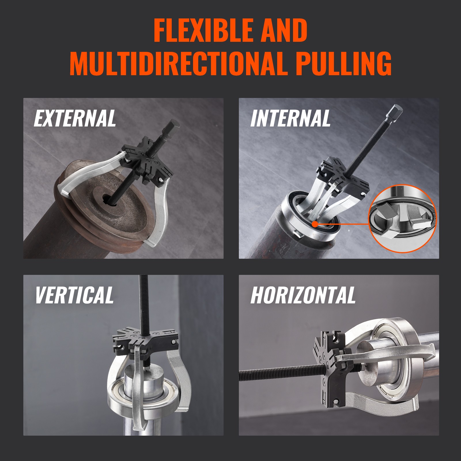 Uimoso 3″ and 7″ 3-Jaw Gear and Bearing Puller Set for Wheel and Pulley Removal