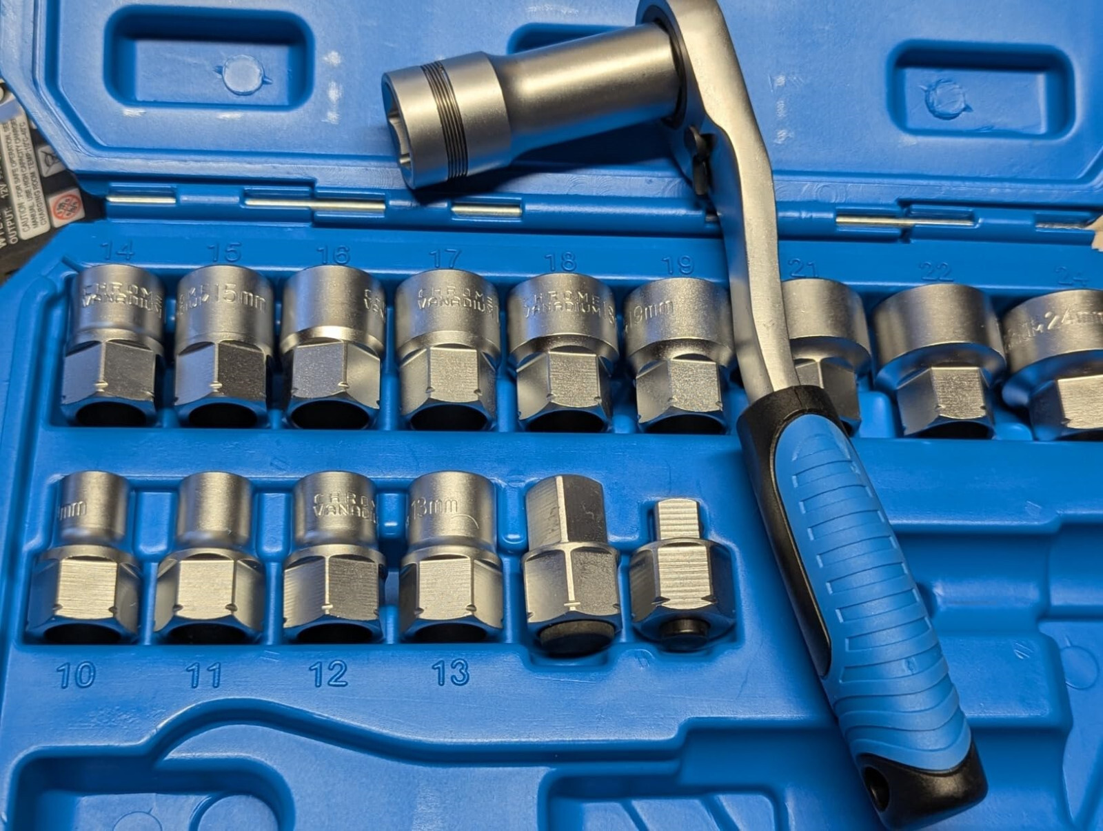 Pass Through Socket Set Go Thru Ratchet Wrench Tool for Hex Square E-Torx Spline