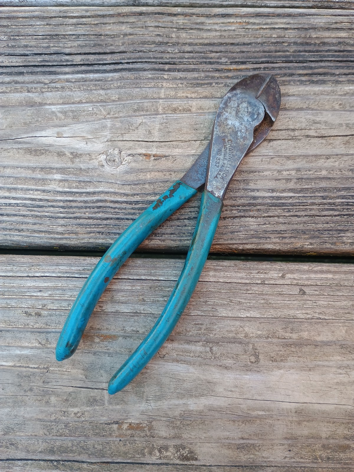 Vintage Channellock 7″ Diagonal Cutting Pliers No 337 Meadville PA USA