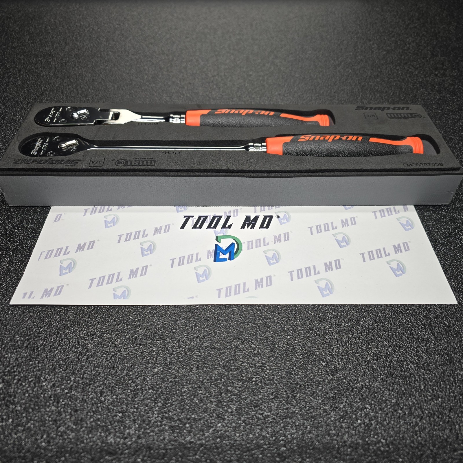 Snap-on Tools USA ELECTRIC ORANGE 2pc 3/8″ Drive 100 Tooth Cynergy Ratchet Set