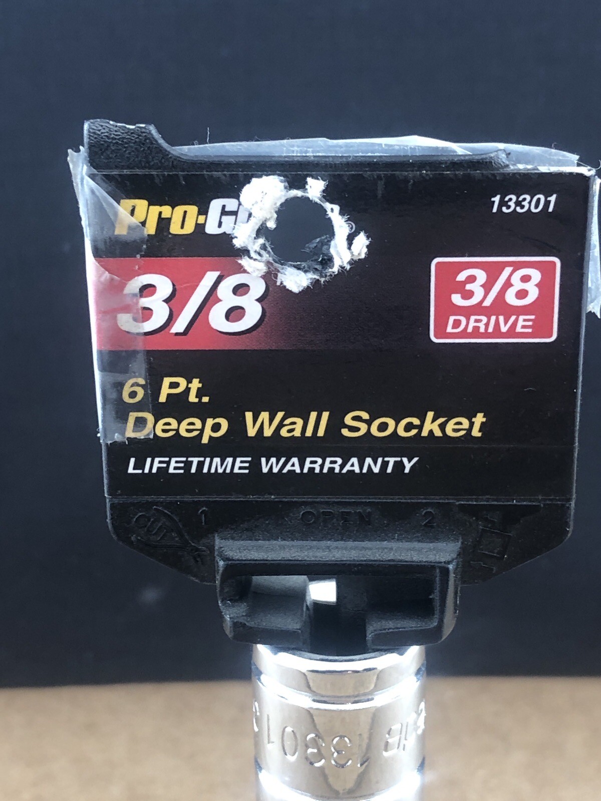 Pro Grade 3/8” Deep Wall Socket, 3/8” Drive, 6 Pt, 13301 COMB SHIP $1 PER MULT