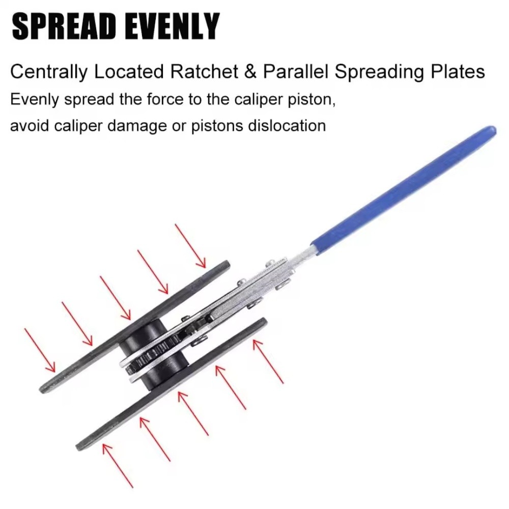 Car Ratchet Brake Piston Spreader Wrench Caliper Pad Install Tool Press Ratchet