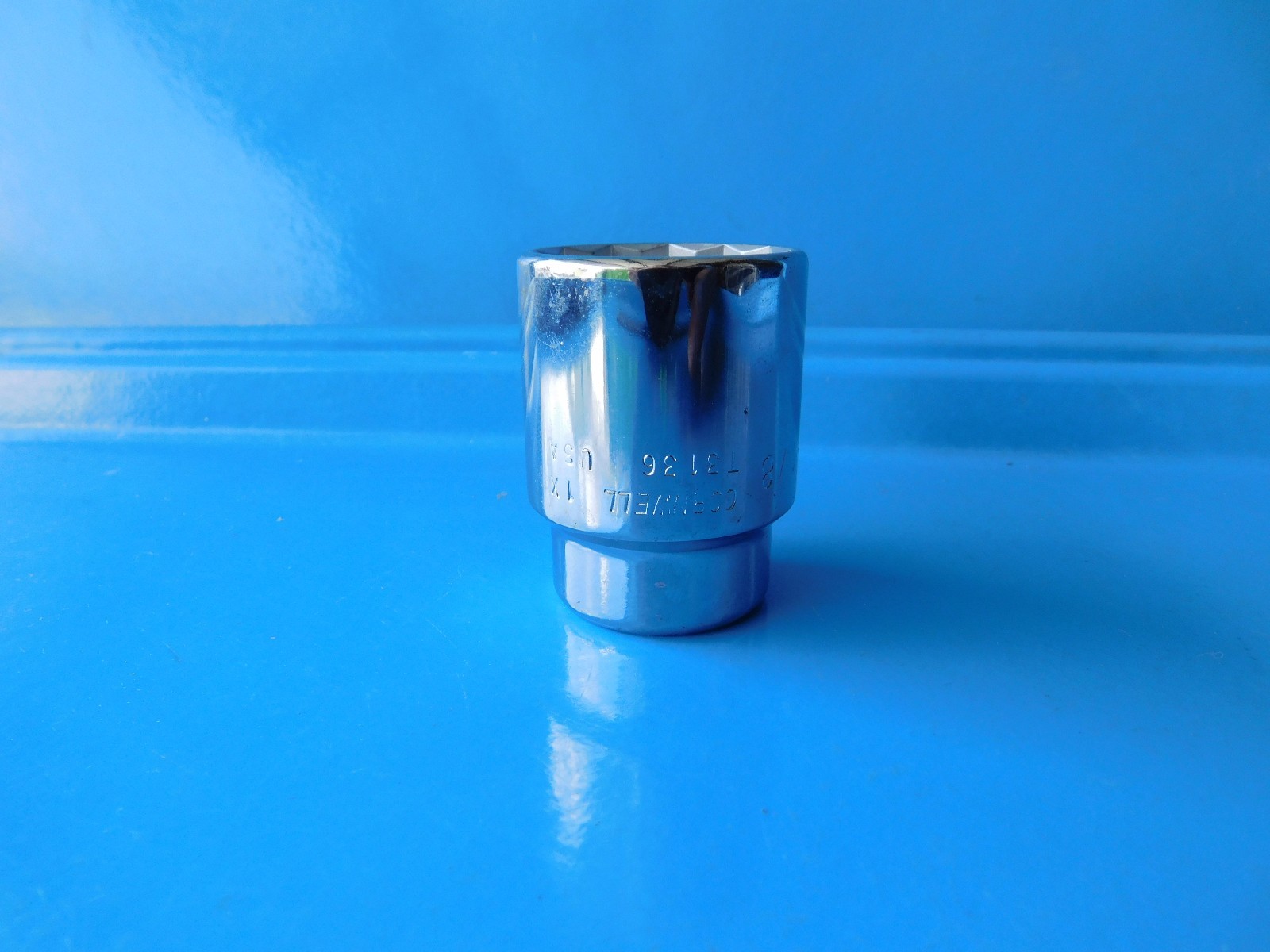 NEW, CORNWELL 1/2 IN.DR. , 1 1/8 INCH 12 POINT SHORT SOCKET , PART #T3136 USA