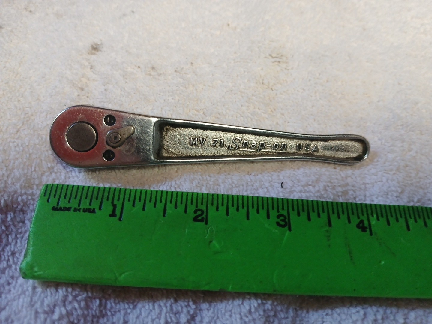 Vintage Snap On Tools MV71 1/4″ Drive Ratchet Nice Clean Working Condition