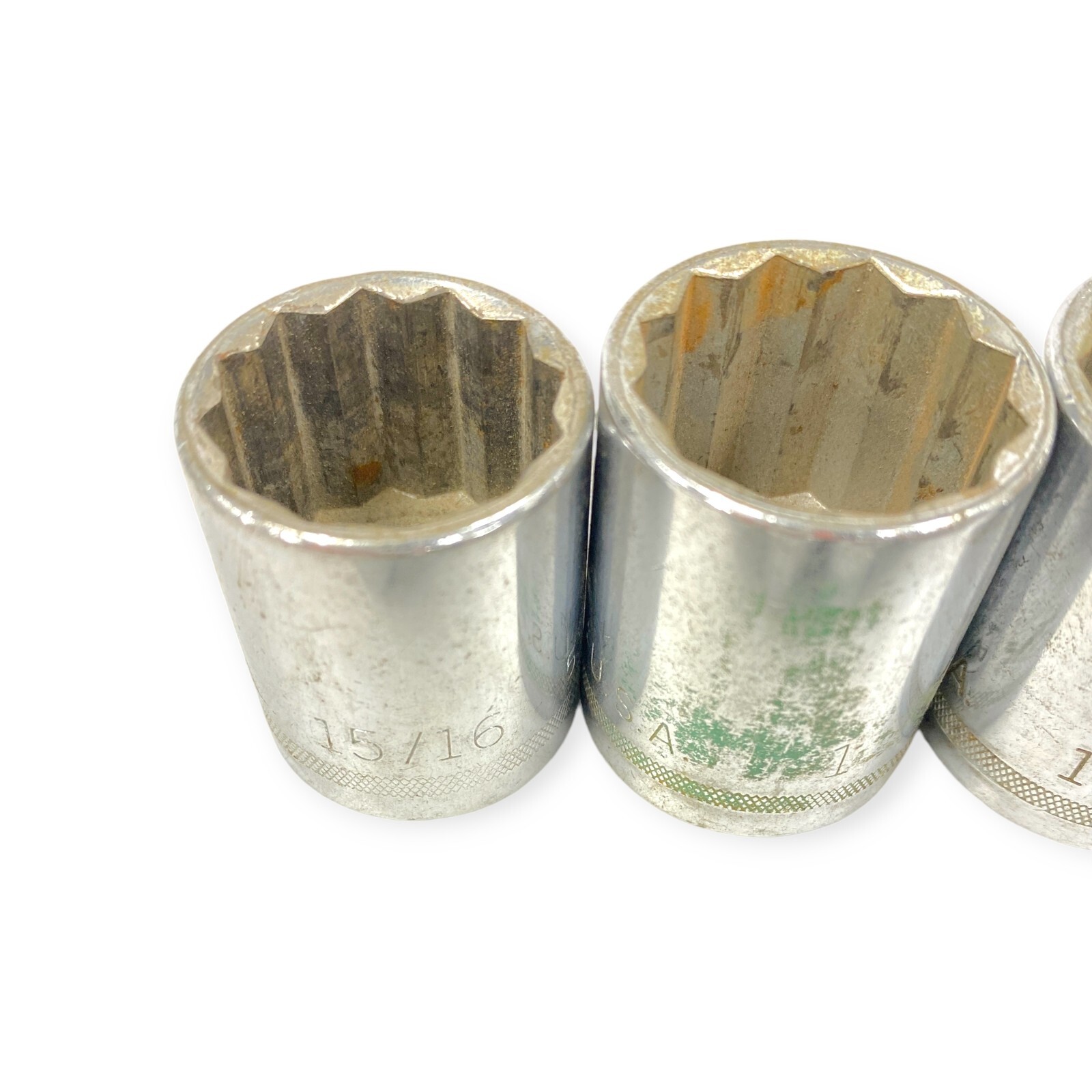 Easco 1/2» Drive 12 Point SAE Socket 5/8 in to 1-1/8 in, 9 pcs Set, Made in USA