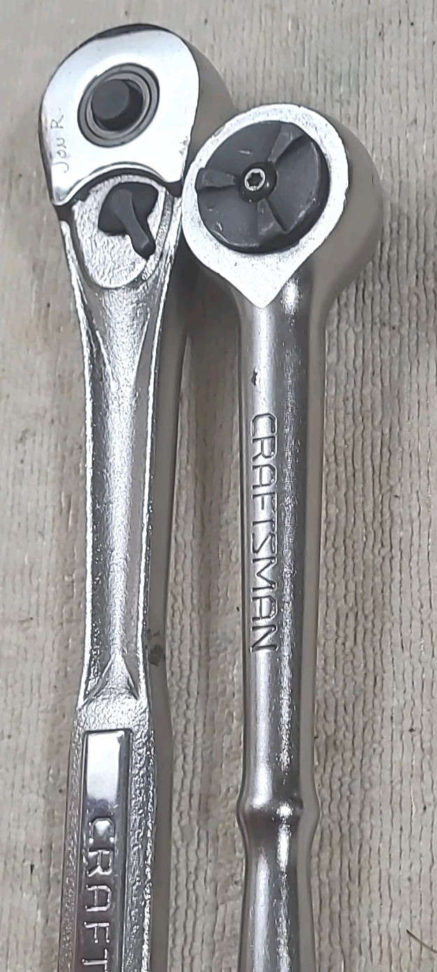 Craftsman 44808 & 43176 1/2» Drive Ratchets Made In USA Vintage Tools