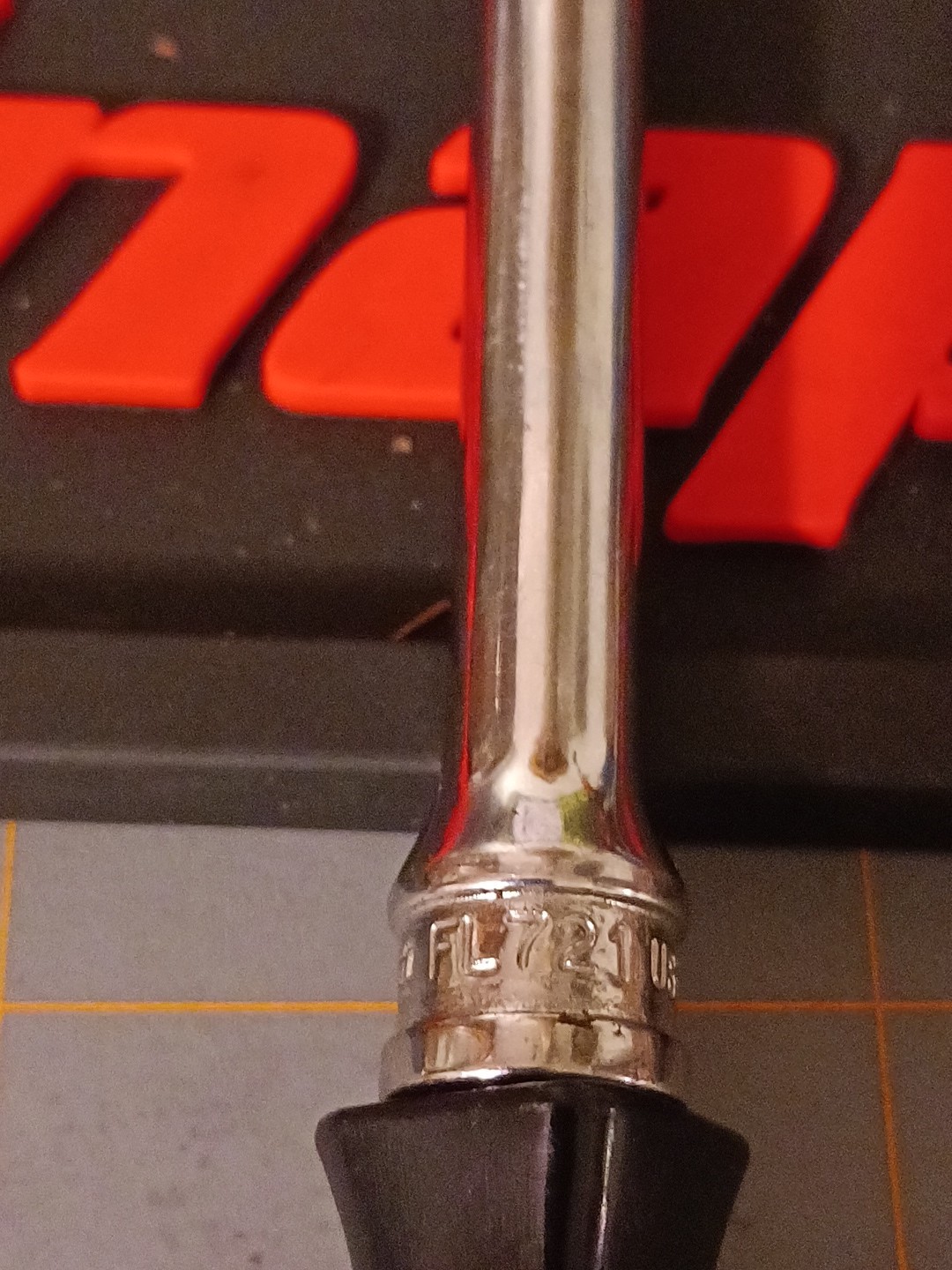 Snap-on FL721 3/8 Dr. Ratchet Black Hard Handle 1989