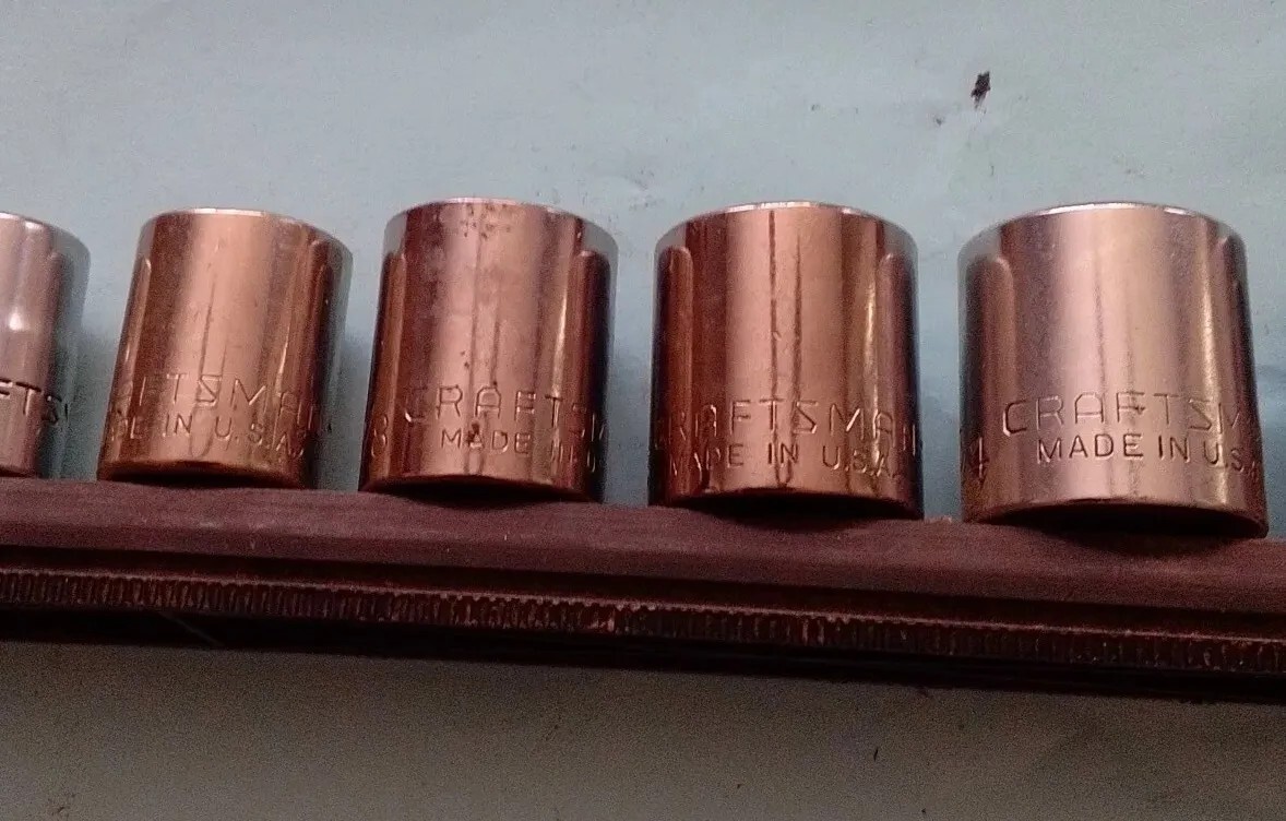 Craftsman 3/8″Dr. 6pt sockets. 1/4″-15/16″. G, G1 G2 Gk V Mixed Series QTY. 11