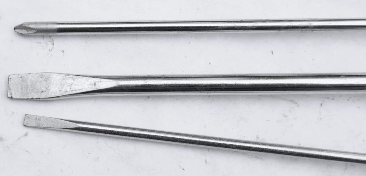 (9) S-K (France) Green Handle Screwdrivers – Flat – Phillips – Torx / MT Tools
