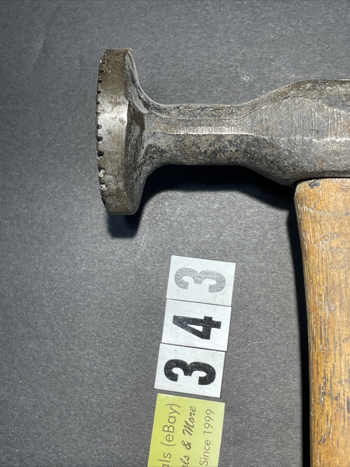 Vintage Auto Body Hammer, Wood Handle, 12-3/16″ Tall X 4-15/16″ Wide Head, #343