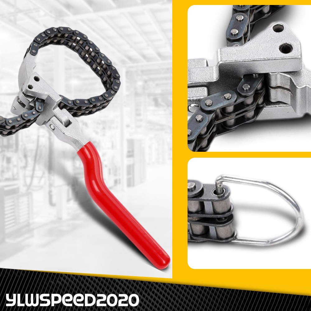 Fittings 60-160mm Heavy-Duty Ratcheting Chain Wrench Oil Filter Change Pipe