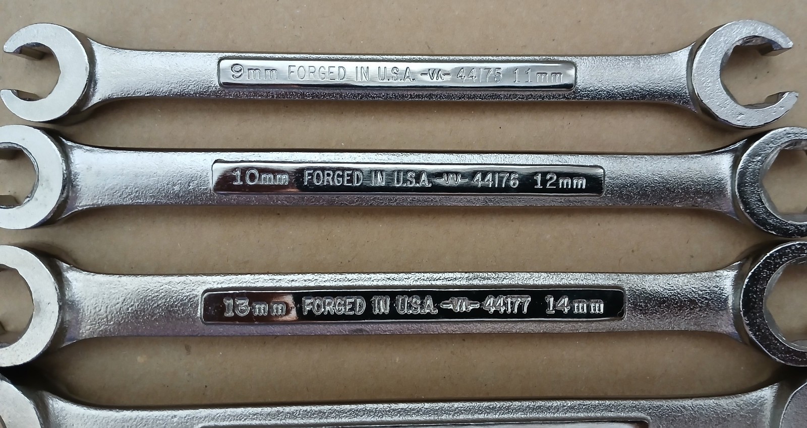 NEW CRAFTSMAN VINTAGE SEARS 5pc METRIC Flare Nut Wrench Set VA VV 9mm – 21mm USA
