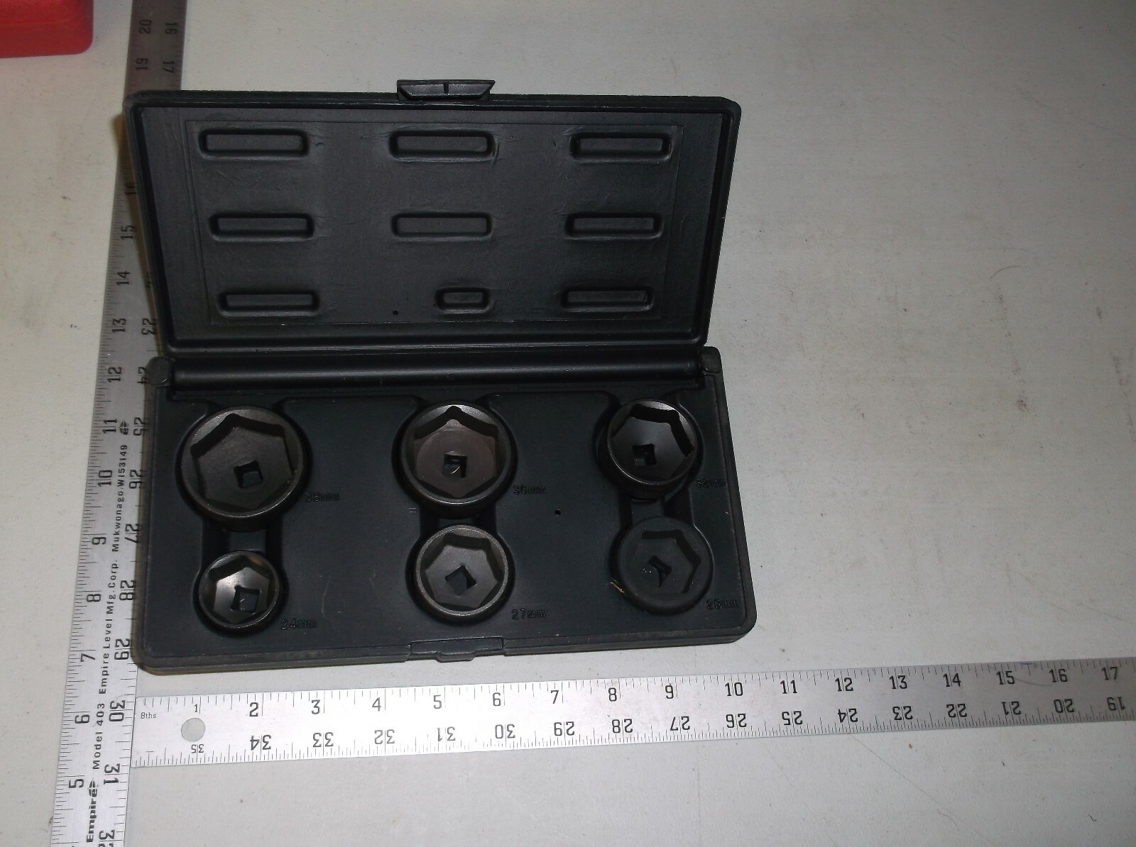 TRADES PRO #641326 6pc 3/8″ dr Oil Filter Socket Set 24,27,29,32,36 & 38mm