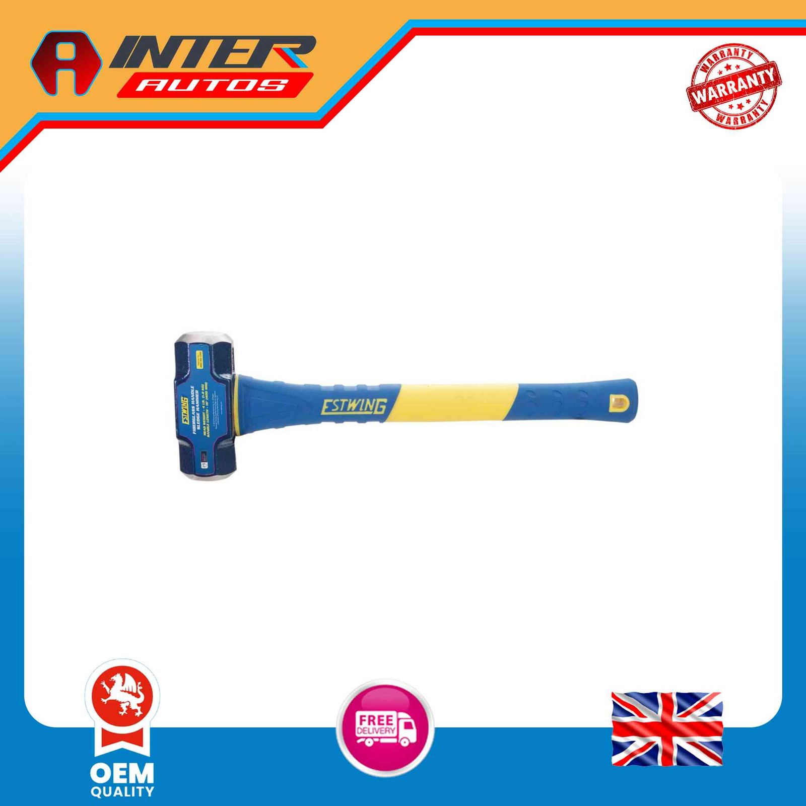 Draper Estwing ESH-416F Fibreglass Shaft Sledge Hammer, 1.8kg-4lb 31284