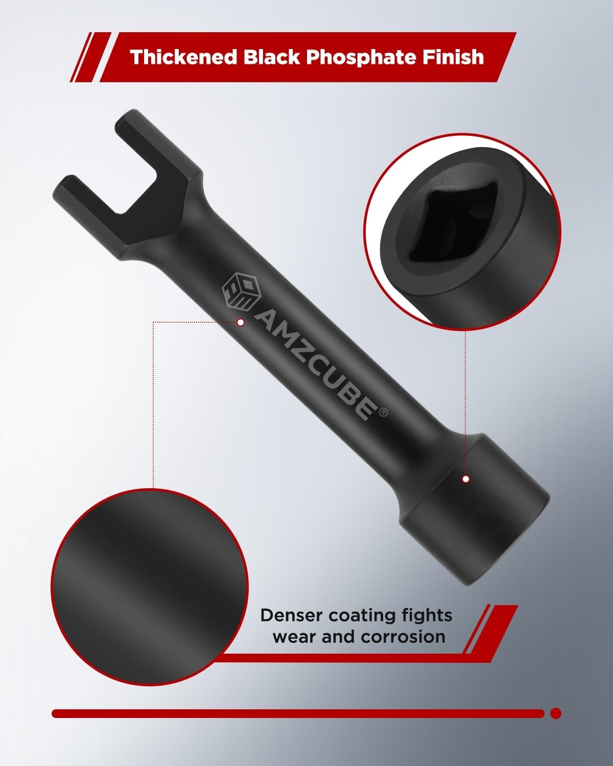 3/4″ Deep Impact Socket 12-Point 1/2″ Drive, Cr-V, Anti-Break, Black Finish, Fit