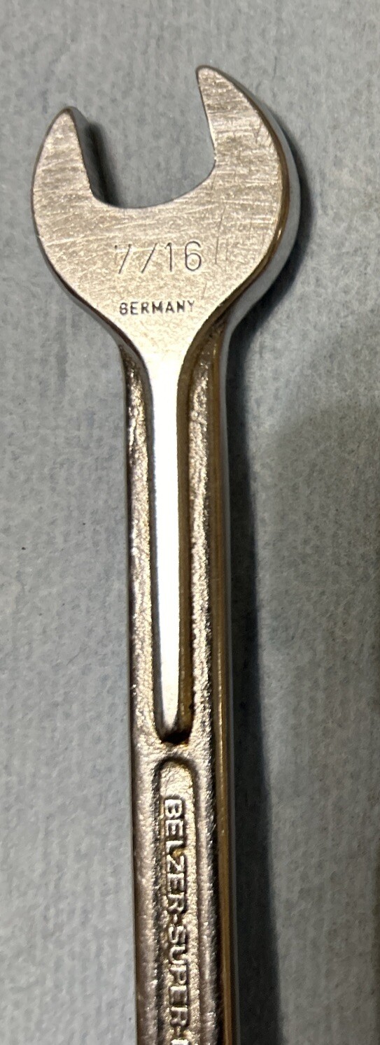 Belzer Super Block 7/16” Combination Wrench Vanadium Extra 1952 12 Pt Germany