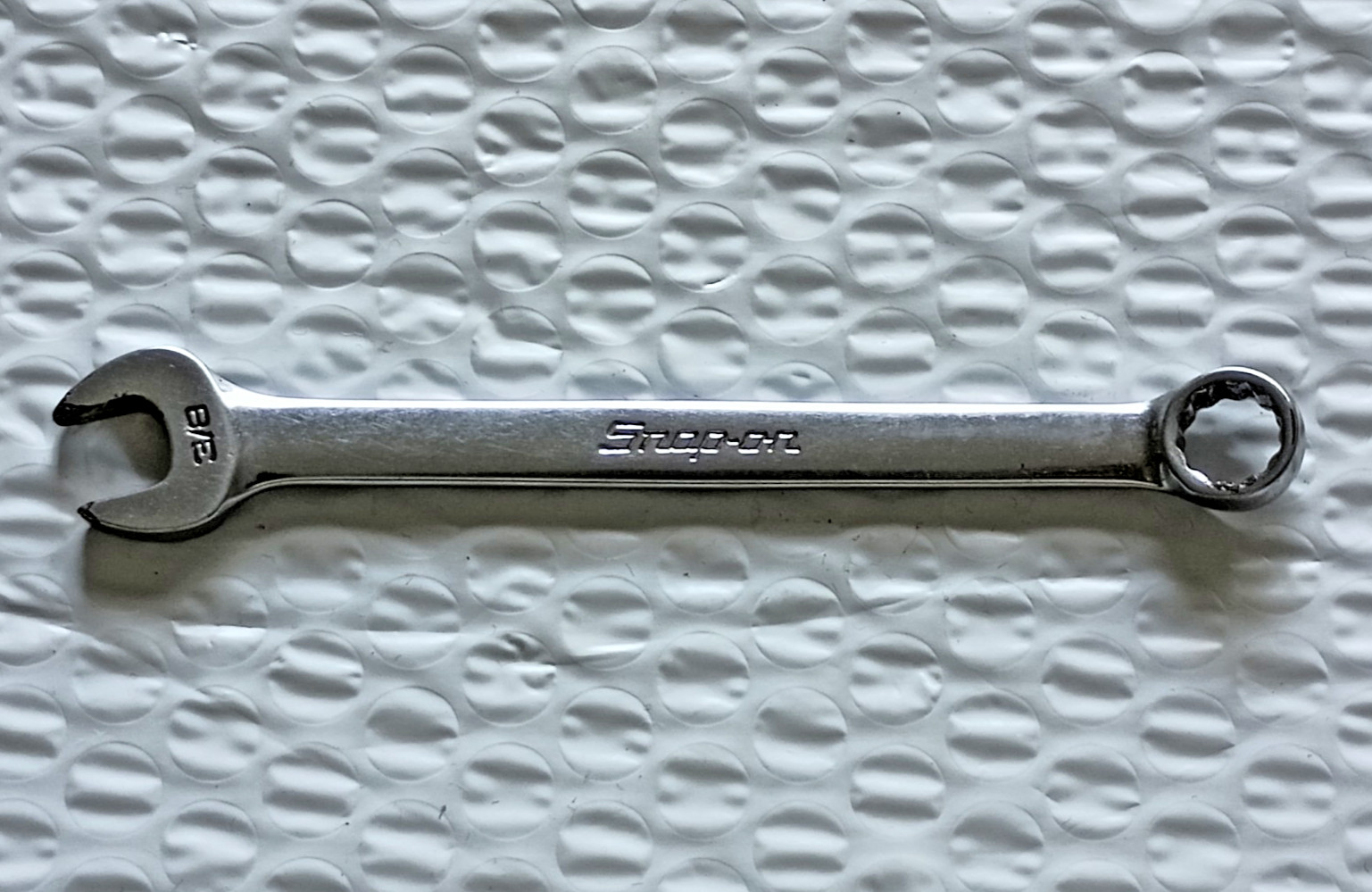 SNAP ON OEX-120, 3/8″ COMBINATION WRENCH, 5″ LONG, 12 POINT.