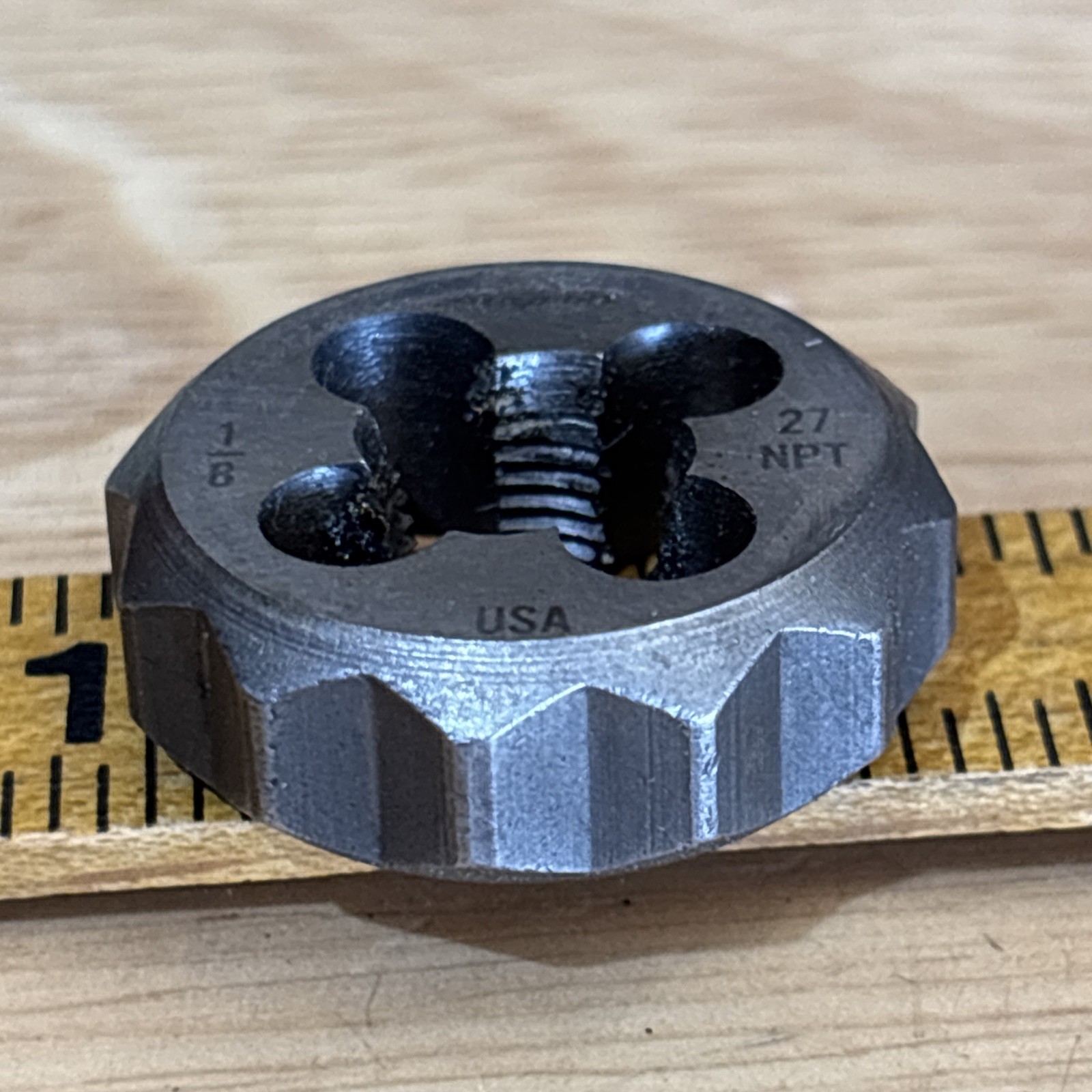Snap On 1/8-27 1/8″ NPT Die Double Hex From Set TD2425 USA READ!