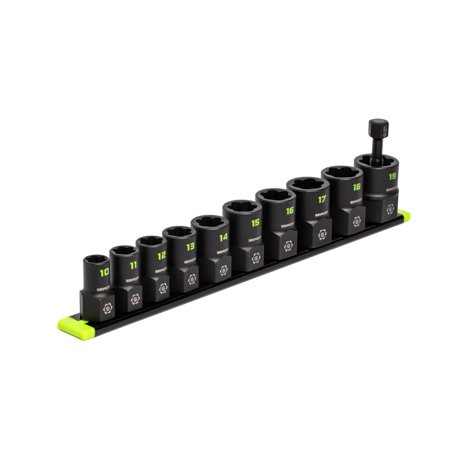 Grip Edge Tools XBM10S 10 Piece 3/8″ Drive Metric RPT Socket Extractor Set NEW