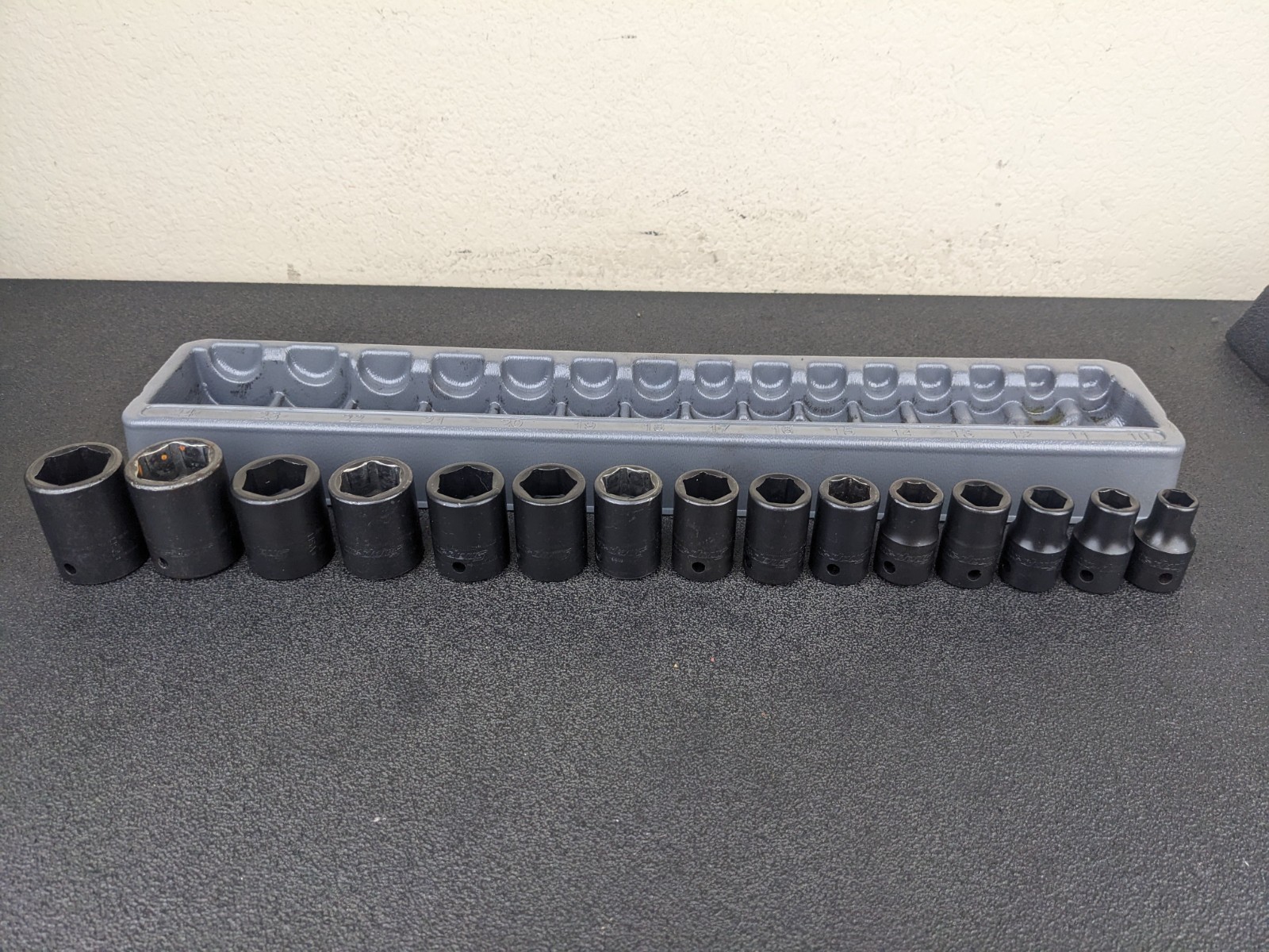 #bm248 Snap On Tools 315IMMYA 15pc 1/2″ Drive Metric Impact Socket Set 10-24mm