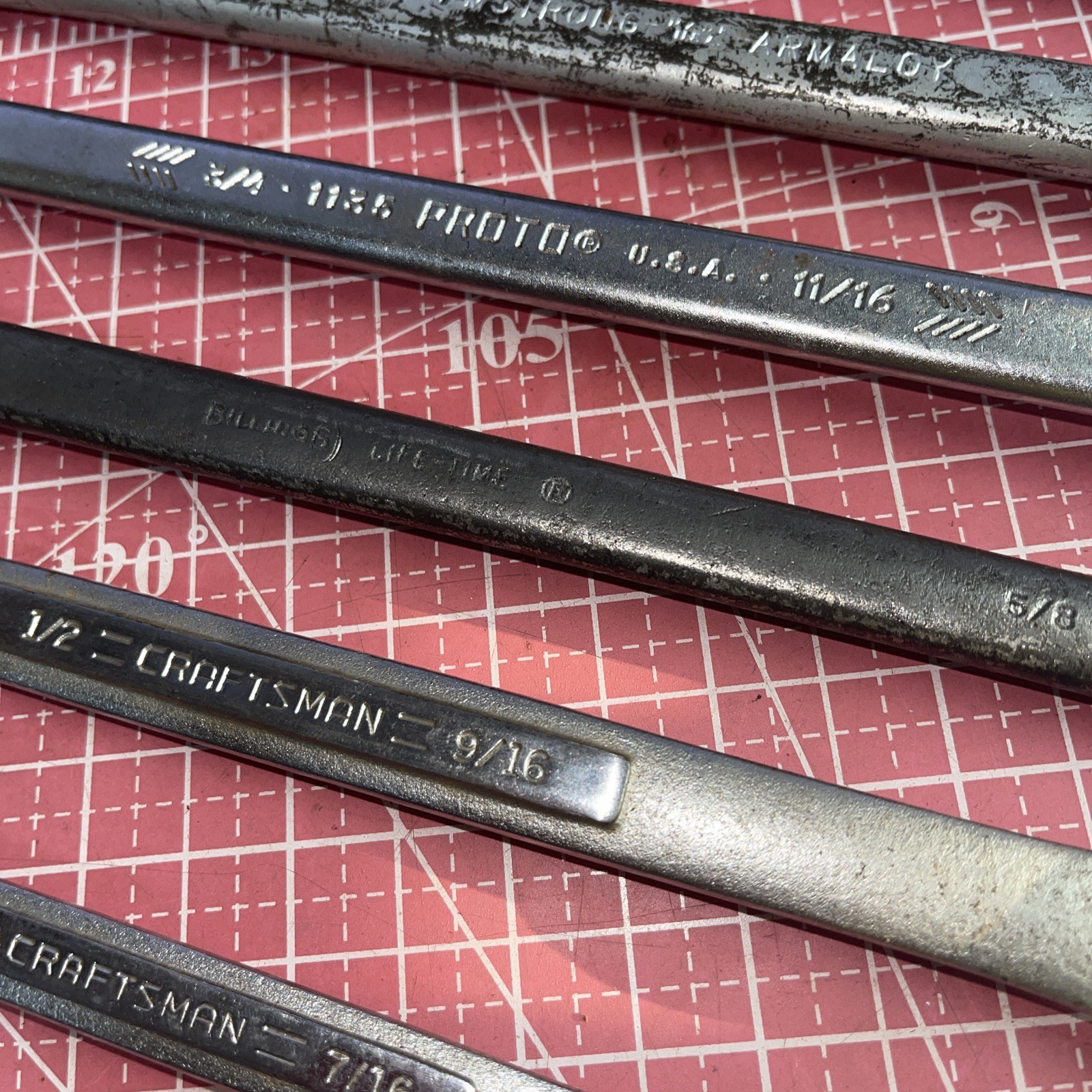 Craftsman USA 6 Piece SAE 12 Point Box End Wrench Set Proto Armstrong 3/8 – 7/8
