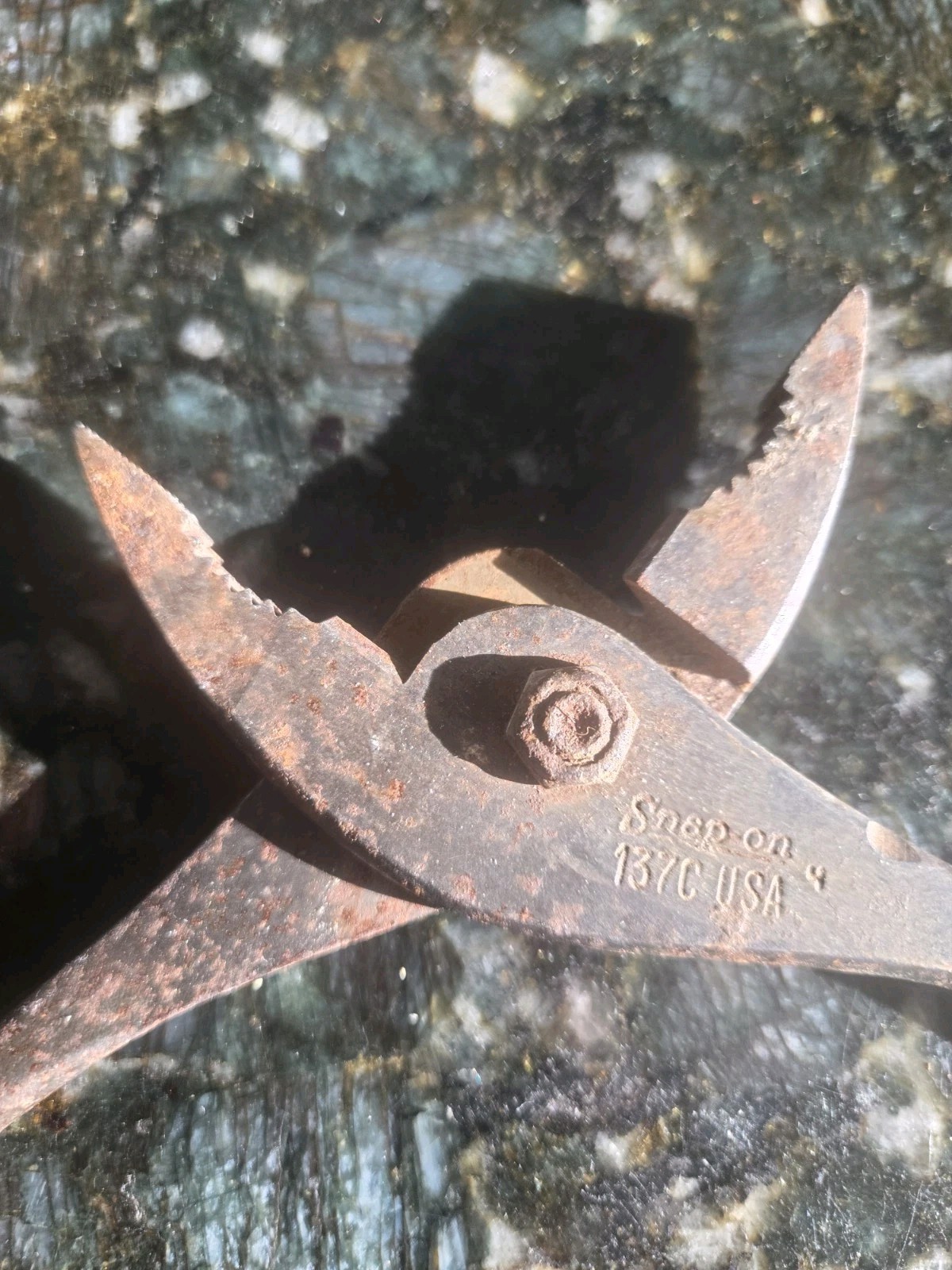 Snap-on Tools USA Slip Joint w/ Cutter Pliers No. 137C Engraved