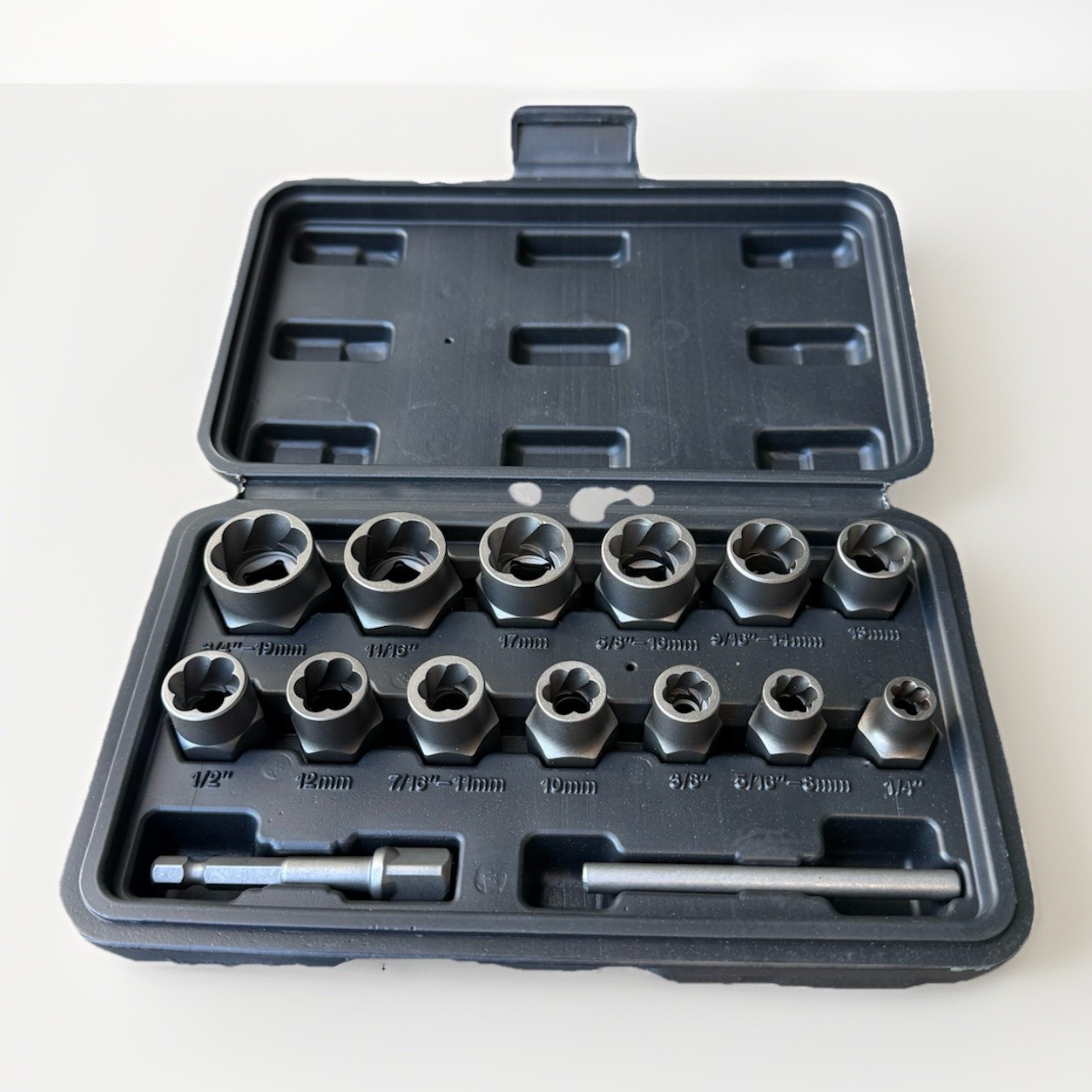 15Pcs Bolt Extractor Kit 3/8″ Dr. Impact Bolt & Nut Screws Stud Remover Socket