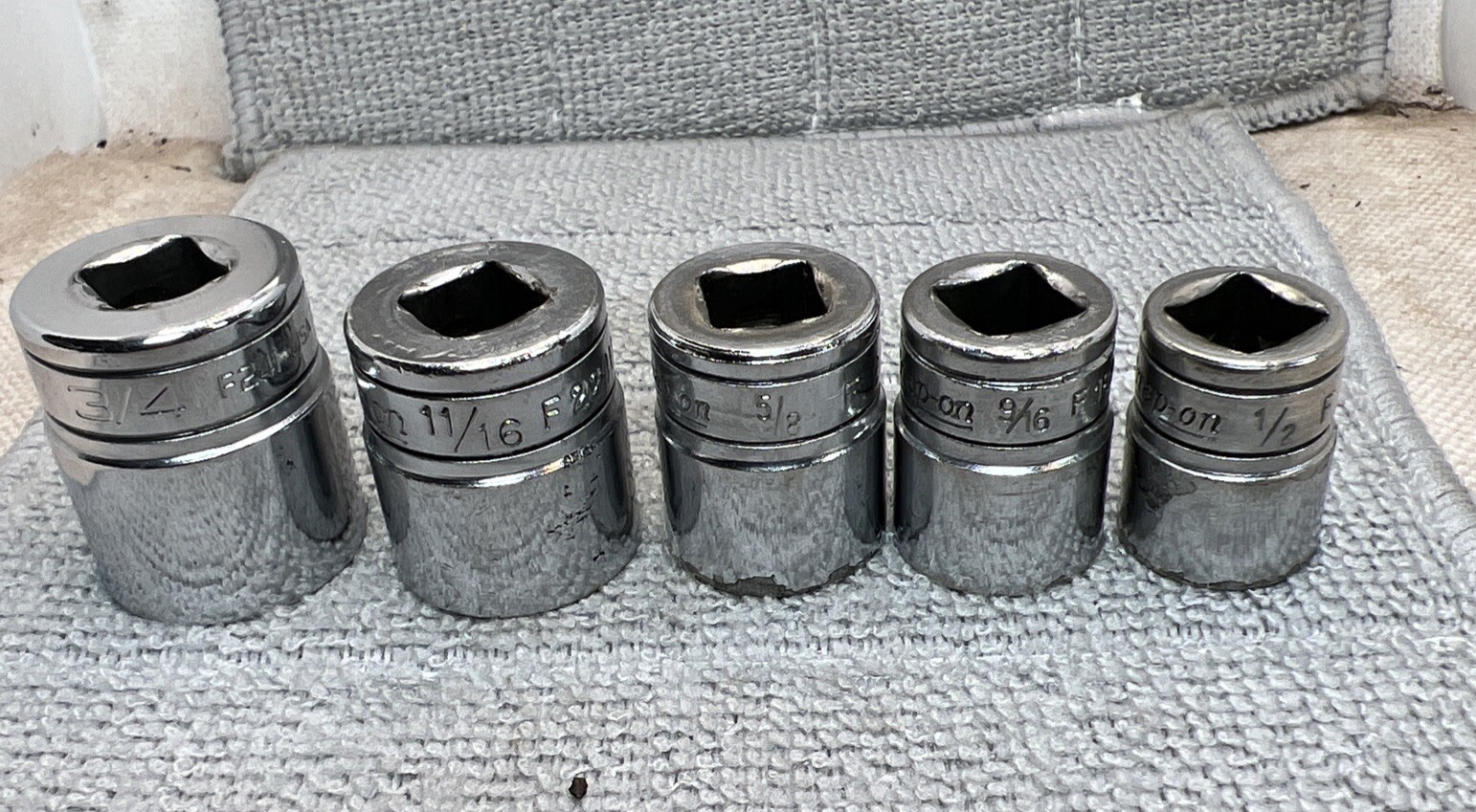 Snap On F241 F221 F201 F181 F161 3/8” Dr 3/4” 11/16” 5/8” 9/16” 1/2” 12 Pt SAE