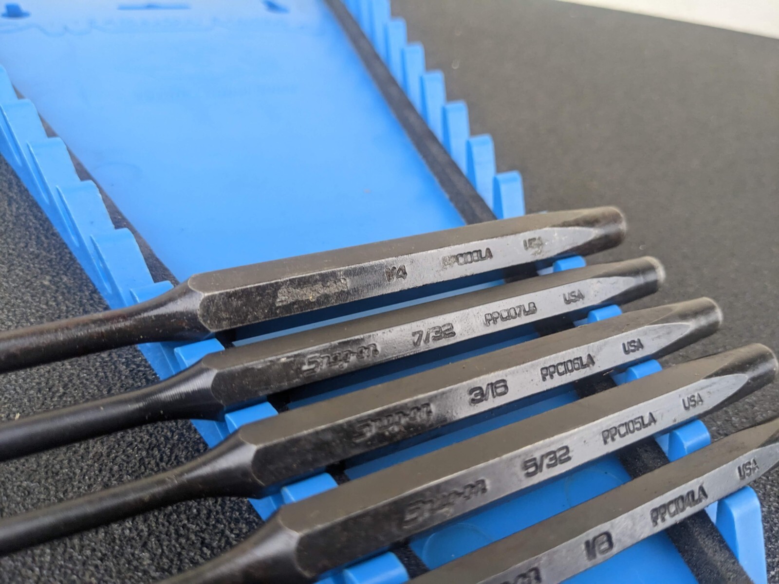 #bk339 SNAP ON PPCL60BK 5 PIECE «LONG» PIN PUNCH SET