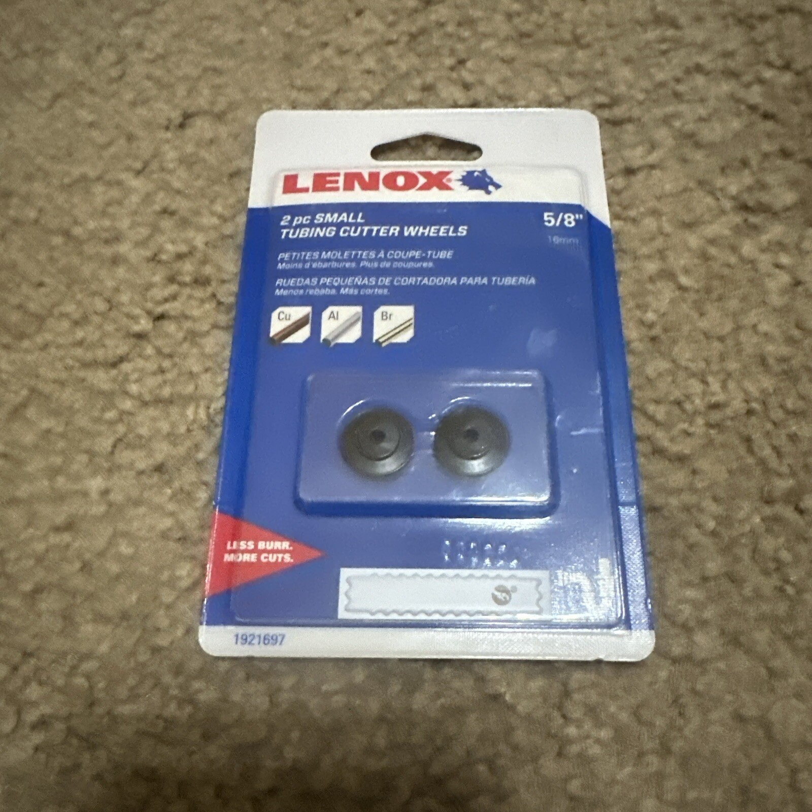 Lenox Small Cutter Wheel Copper Alum Brass 5/8 1921697 Miniature New 1 Pack of 2