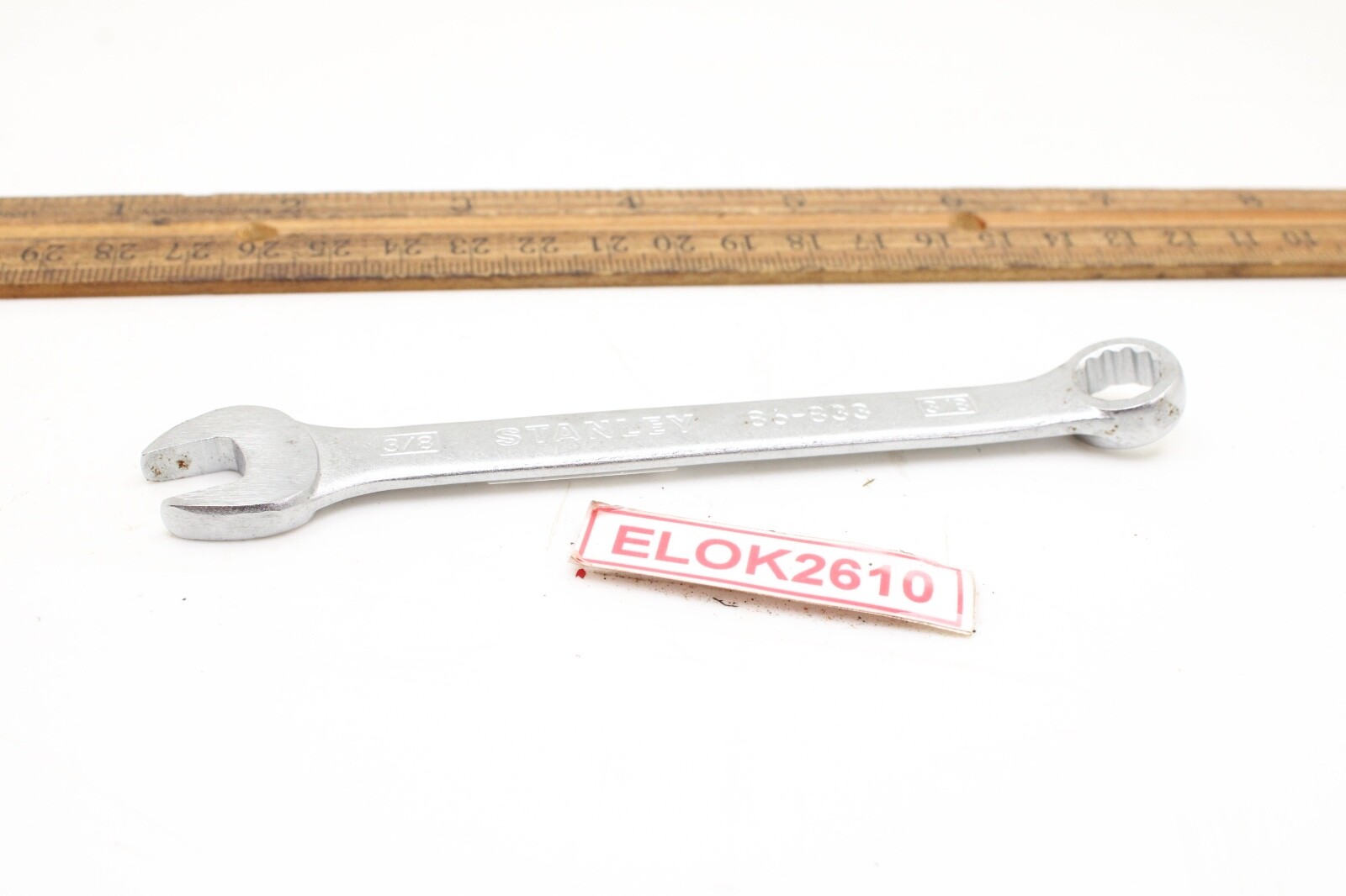 Stanley 86-833 3/8″ 12 Point SAE Chrome Combination Wrench Satin Finish