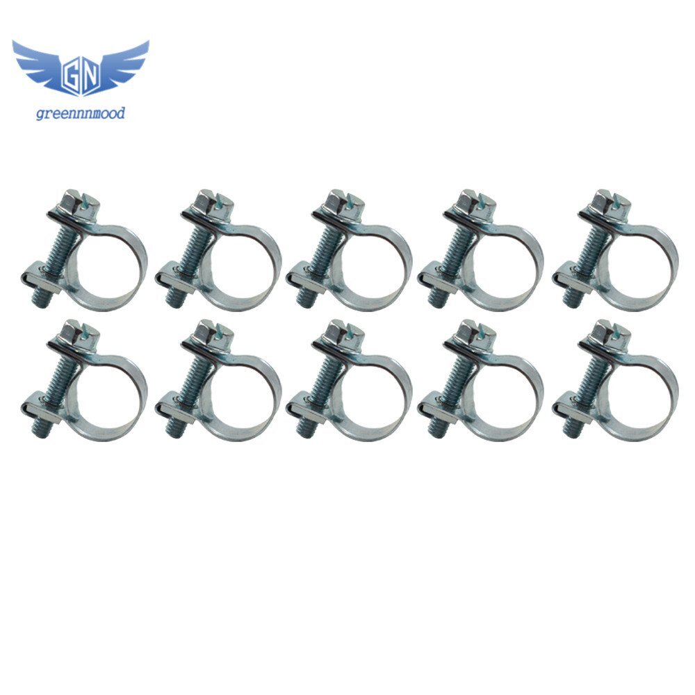 30 Pcs 1/4″（11mm-13mm） Fuel Injection Gas Line Hose Clamps Clip Pipe