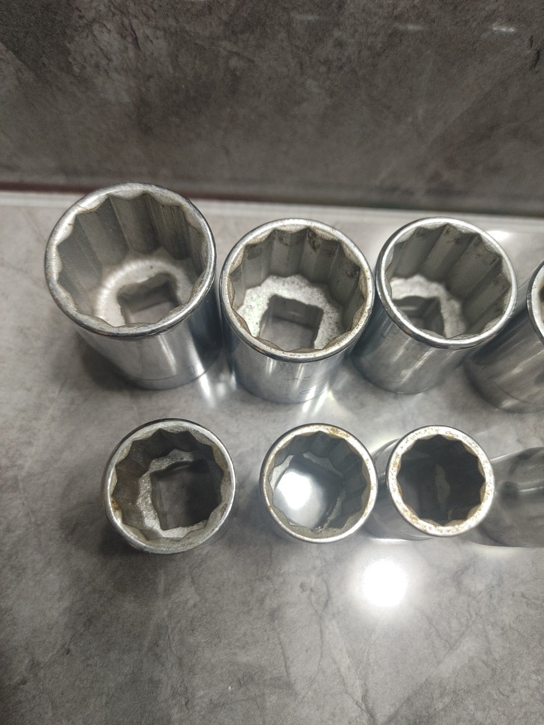 12 Piece Craftsmen Set 9 Craftsman 12pt 1/2 «Drive Sockets and 3 Extention
