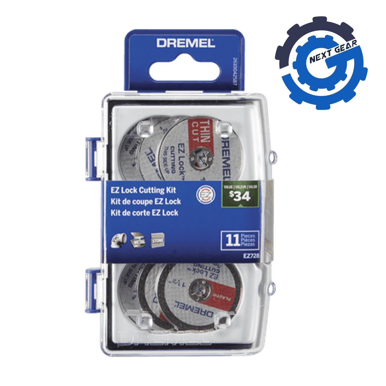 New Dremel 11 PC EZ Lock™ Cutting Rotary Accessories Micro Kit EZ728-01