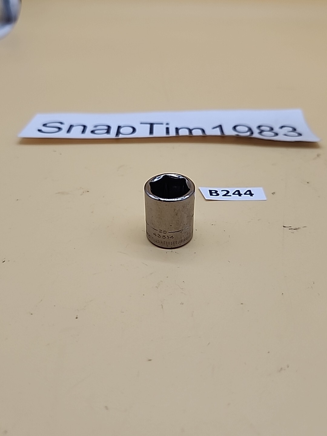 Craftsman Vintag 13mm 6 Point 1/4″ Drive Shallow Socket G2-43514 USA
