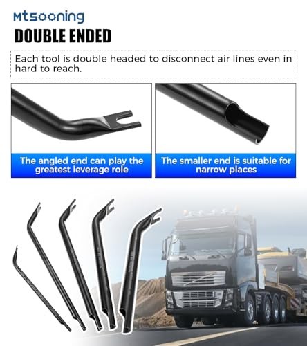 Heavy Duty Fuel Line Disconnect Tool Set – 5 Pcs Double Ended Air Line Tools for