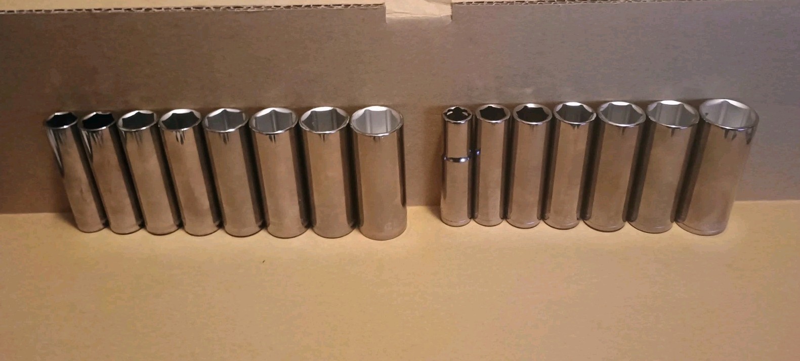 CRESCENT 15 Piece METRIC and SAE 6 Point Deepwell Socket Set For 3/8″ Drive